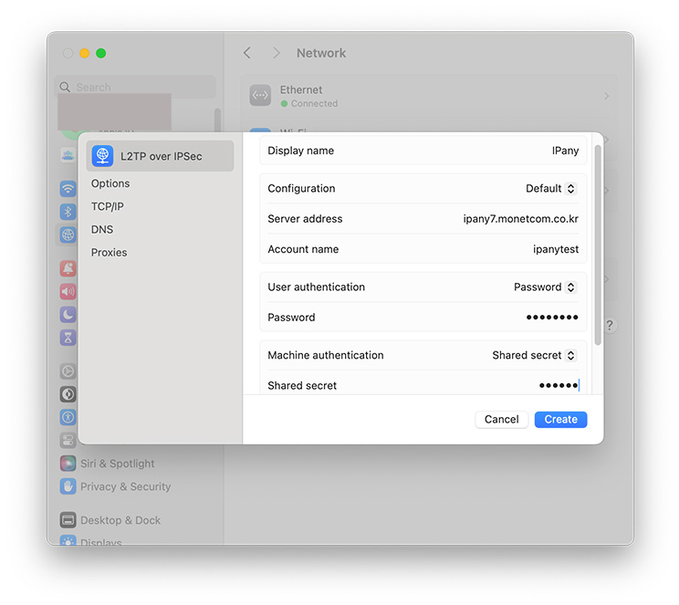 MAC OS IKEv2 VPN Connection